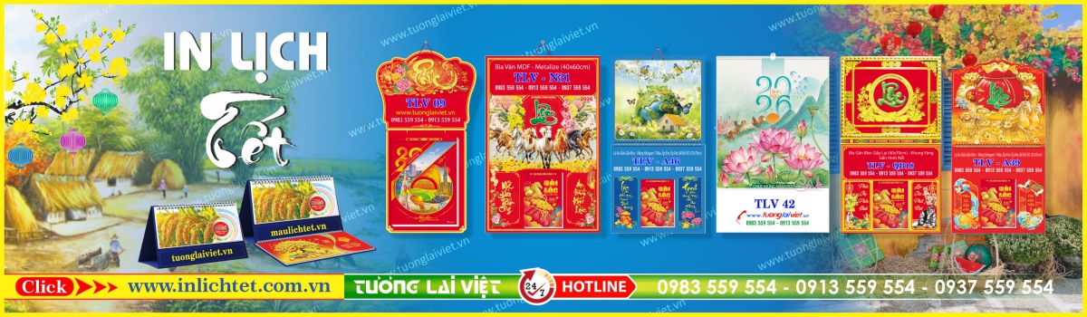 In Lịch Bloc Treo Tường