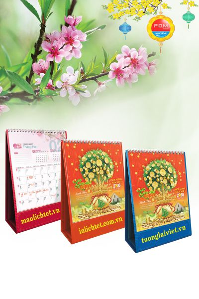Lịch Bàn Đứng Xuân Tài Lộc