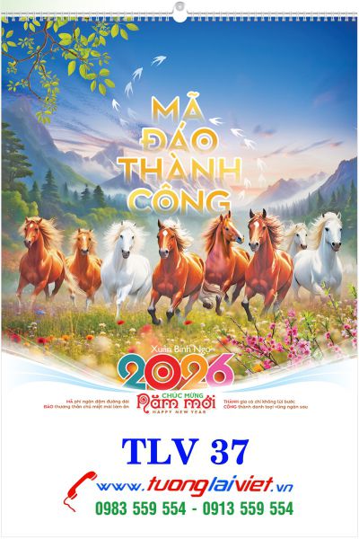 Lịch Treo Tường 7 Tờ Mã Đáo Thành Công