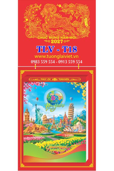 In Lịch bloc cực đại 25x35 Thế Giới Muôn Màu