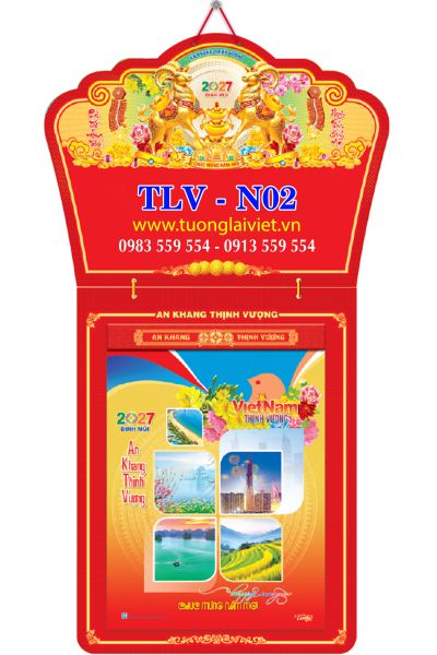 In Lịch bloc cực đại 25x35 Việt Nam Thịnh Vượng
