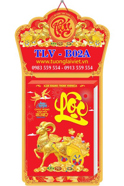 In Lịch bloc khổ lớn 38x54 Chữ Phúc