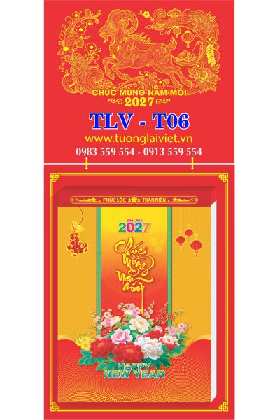 Lịch bloc siêu cực đại 30x40 Bìa Treo Sơn Mài