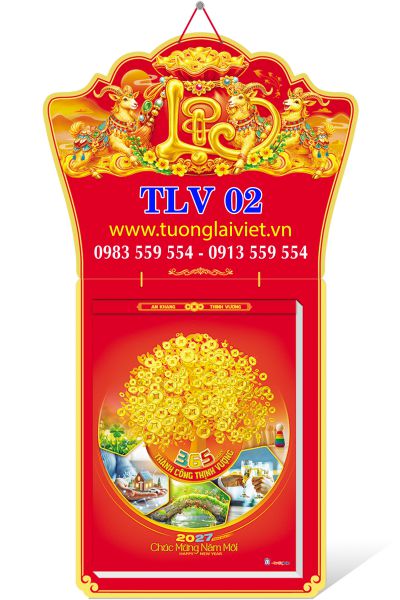 In Lịch bloc siêu cực đại 30x40 Lộc Khai Xuân