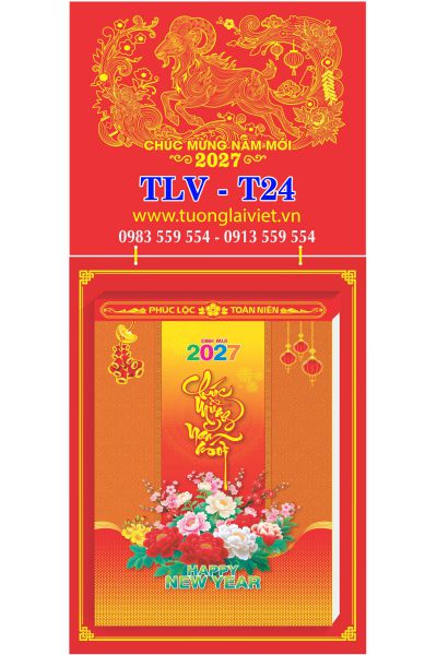 In Lịch bloc siêu đại 20x30 Bìa Treo Sơn Mài