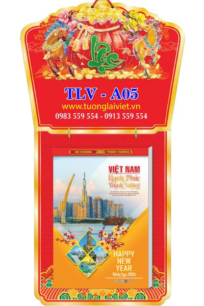 Lịch bloc cực đại 25x35 Chữ Cẩm Thạch