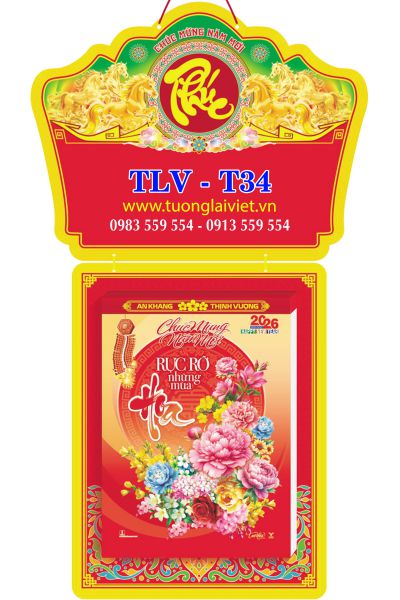 Lịch bloc đại 17x24 Hoa Xuân