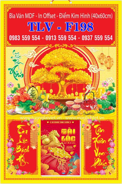 Lịch bloc đại gắn bìa Lộc Kim Tiền