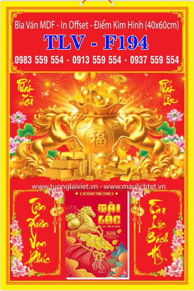 Lịch bloc đại gắn bìa Lộc Phát