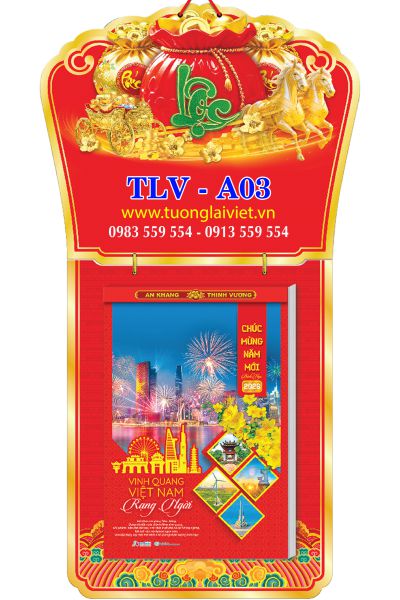 Lịch bloc siêu cực đại 30x40 Chữ Cẩm Thạch