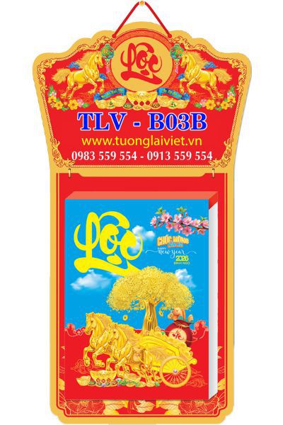 Lịch bloc siêu cực đại 30x40 Chữ Lộc