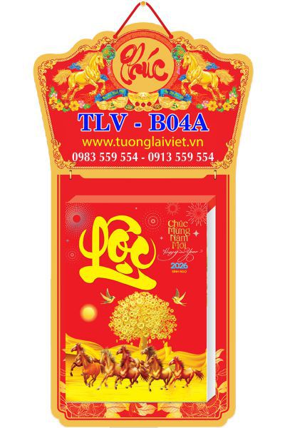 Lịch bloc siêu cực đại 30x40 Chữ Phúc