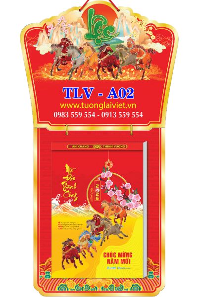 Lịch bloc siêu cực đại 30x40 Con Giáp Tài Lộc