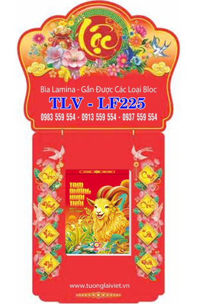 Mẫu Lịch bloc bìa laminate Chữ Lộc