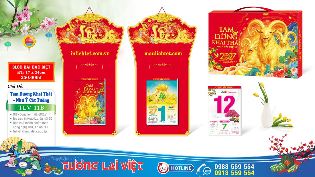 Mẫu Lịch bloc đại 17x24 Thắng Cảnh Việt Nam